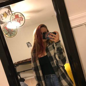 Checkered Grey and Cream Classic Fit Flannel